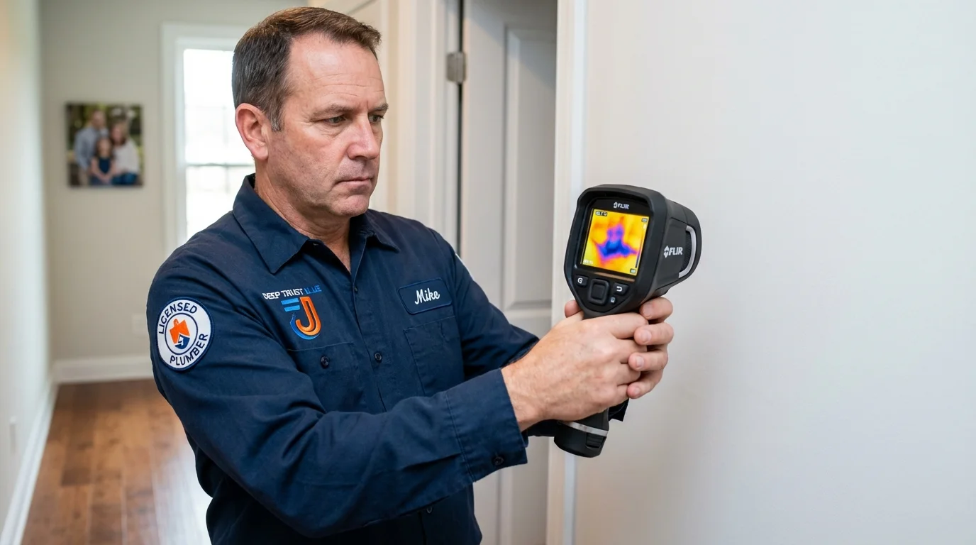 Thermal imaging leak detection by Johns Plumbing LLC in Woodsboro